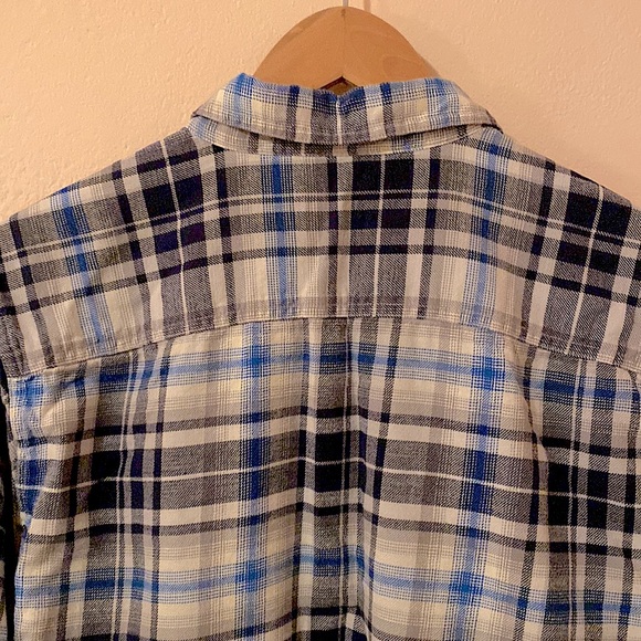 PATAGONIA Men’s Fjord Flannel Button Down Shirt Men’s Size: M Plaid blue - Picture 6 of 10